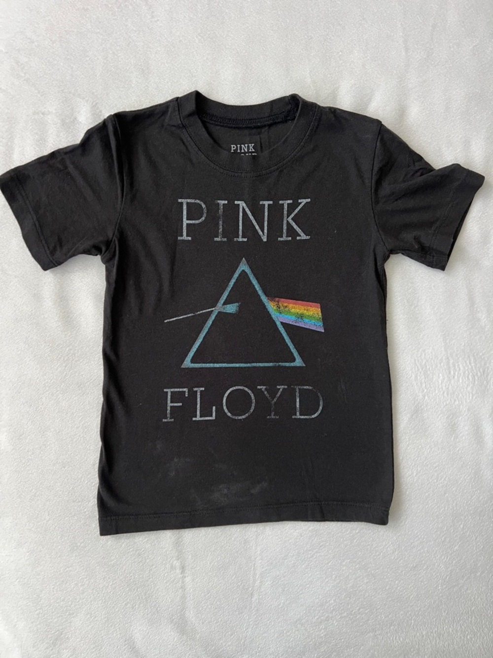 Pink Floyd Black Kids Short Sleeve Prism Logo Tee